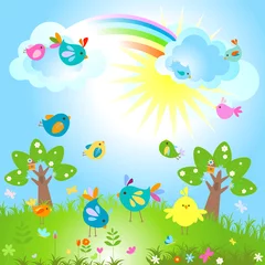 Foto op Plexiglas Regenboog voorjaar
