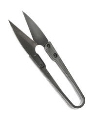 Knitting scissors isolated on white background