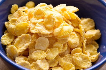 bowl of cornflakes on the table