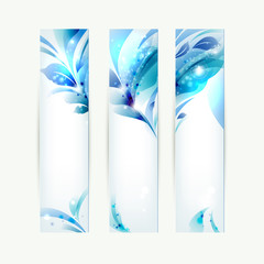 set of three banners, abstract headers
