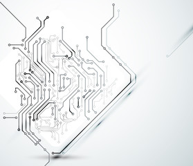 White Abstract background of digital technologies