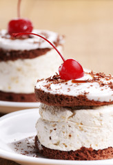 Cream cherry cake