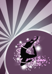 Obraz premium Dance girl background with space