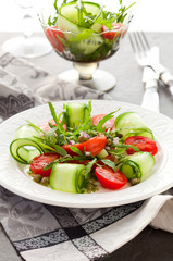 Salmon and vegetables  salad