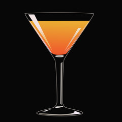 A glass of martini - obrazy, fototapety, plakaty