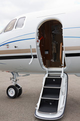 ladder in a private jet