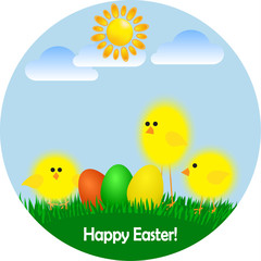 greeting card with a happy Easter