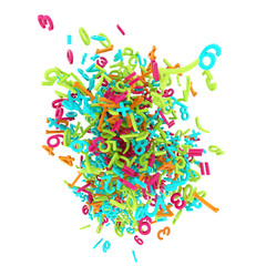 Buchstaben Explosion