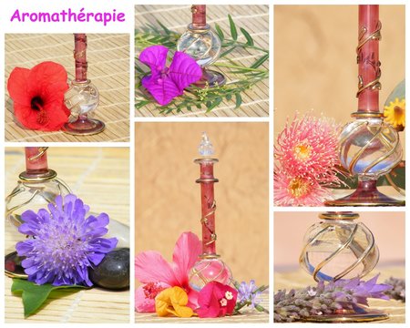 Des flacons de parfum et d'essences