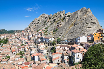 Fototapeta premium Panoramic view of Pietrapertosa. Basilicata. Italy.