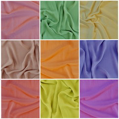 Draped fabric, set