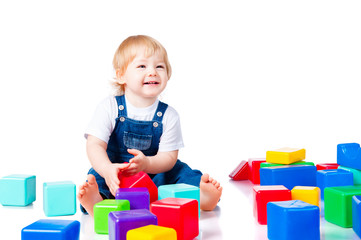 Boy with blocks