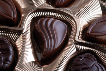 chocolates in foil box
