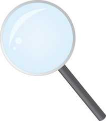 Isolated magnifying glass with reflection