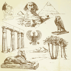 ancient egypt - hand drawn set - 39315748