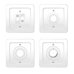 switches in different variants vector illustration