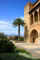 Fototapeta premium Almudaina palace in Palma de Mallorca,Majorca island from Spain