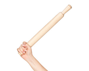 Hand with rolling pin