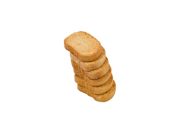 rusks on a white background