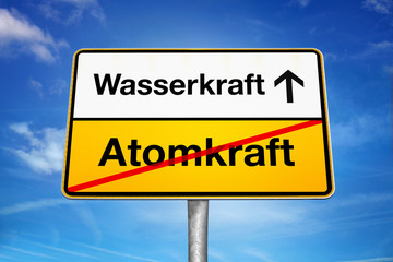 Obraz premium Wasserkraft statt Atomkraft