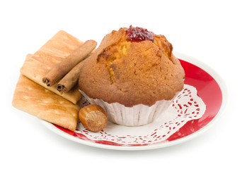 Beautiful cupcakes with cream