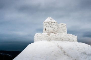 Fototapeta na wymiar Castle made from ice