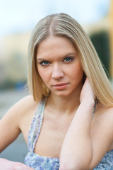 Naklejka premium attractive blond woman