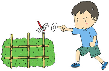 トンボ捕り © す～ロン