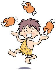 Primitive man-Is pleased