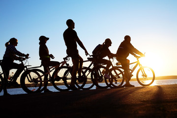 group on bicycles