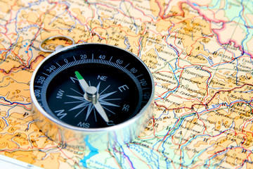 compass over map