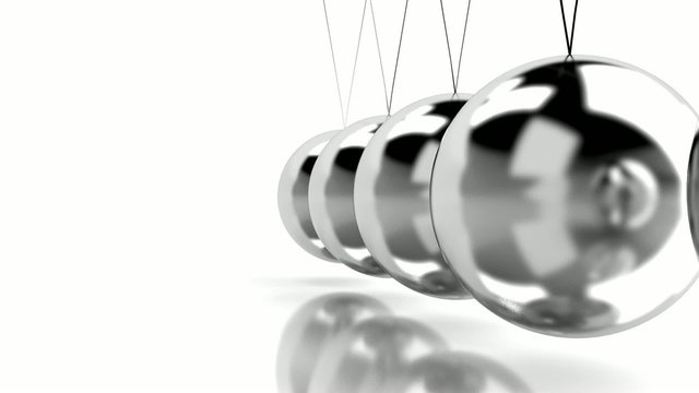 hypnotic background with Newton's cradle