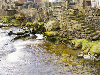 Waterfalls in  North Yorks Village of Hawes in Wensleydale