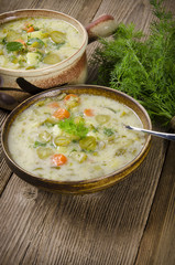 Polnische Gurkensuppe