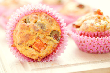 muffins with green olives
