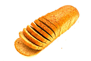 Sliced bread isolated on white
