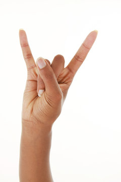Rock and Roll Hand Signal