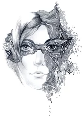 Fototapeten abstraktes Frauengesicht © ankdesign