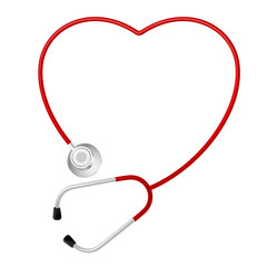 Stethoscope heart symbol