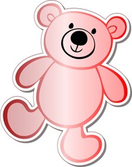 Teddy bear sticker