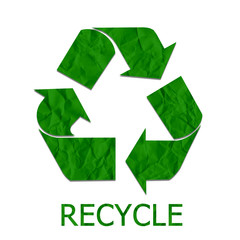 Fototapeta premium Paper recycled sign, Save the world concept.