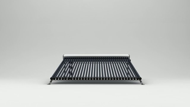 pannello solare termico fondo bianco render 3d