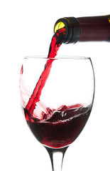 pouring red wine