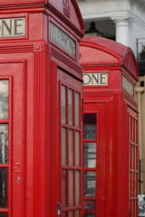 Fototapeta premium Red London Telephone Boxes