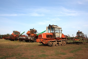 Obraz premium Old agricultural machinery