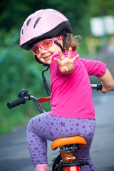 little girl cyclist