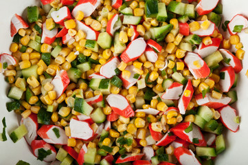 Fototapeta na wymiar fresh vegetable salad