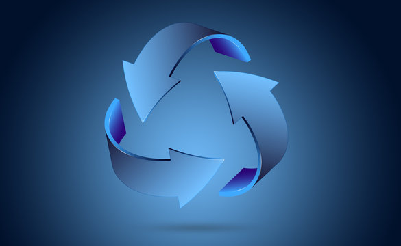 gebogene Pfeile kreislauf recyling