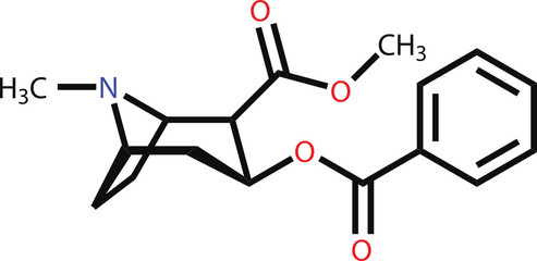 Cocaine structural formula