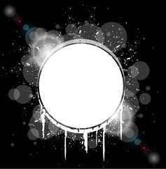 Fototapeta premium white hole splash on black background vector